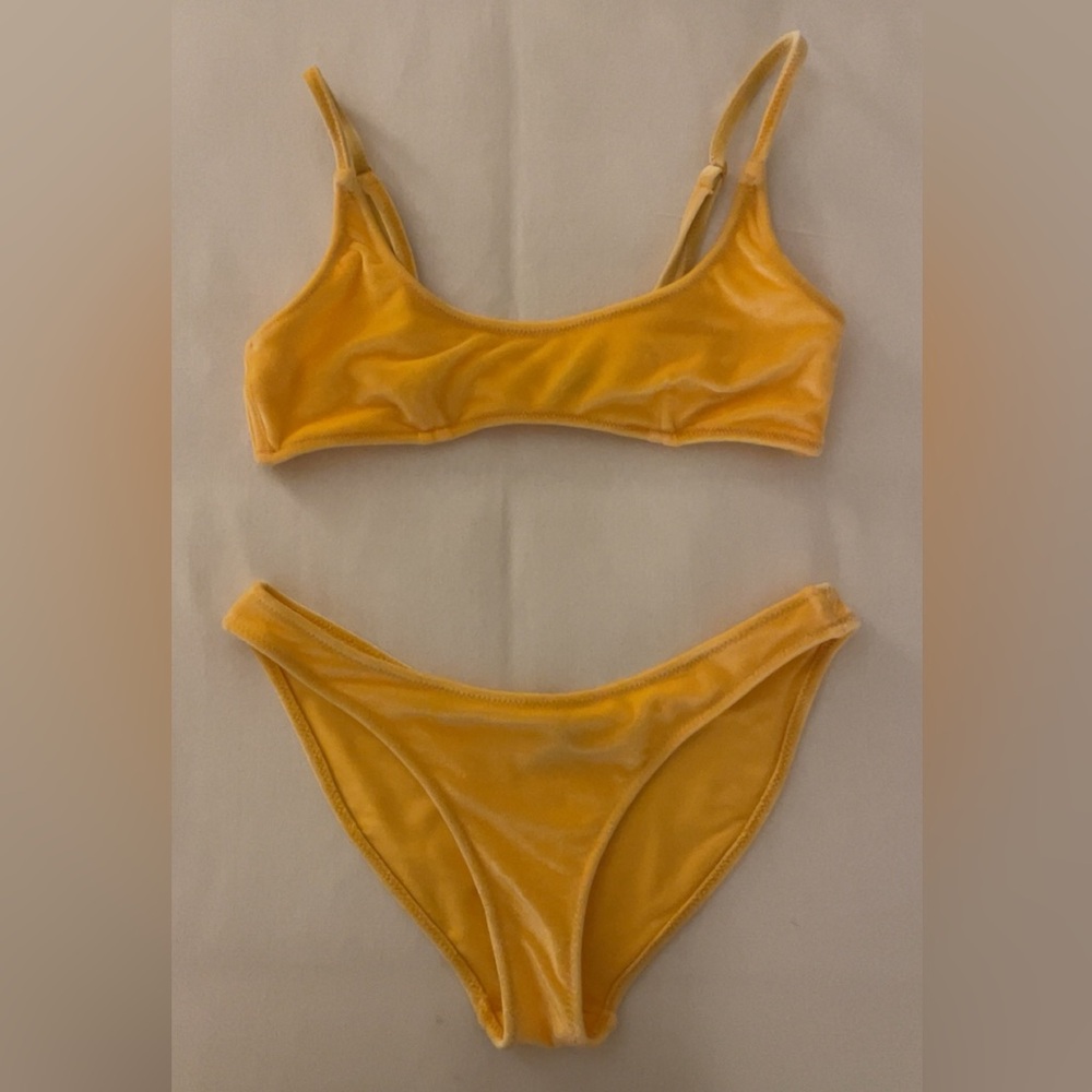 Triangl XS orange velvet bikini